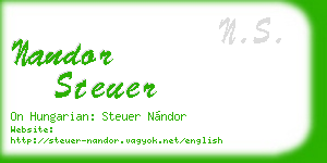 nandor steuer business card
